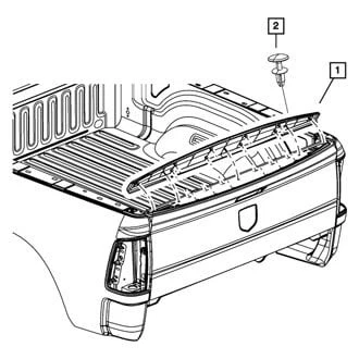 For Ram 1500 2011-2016 Mopar Rear Bumper Spoiler Foto 3 de 3