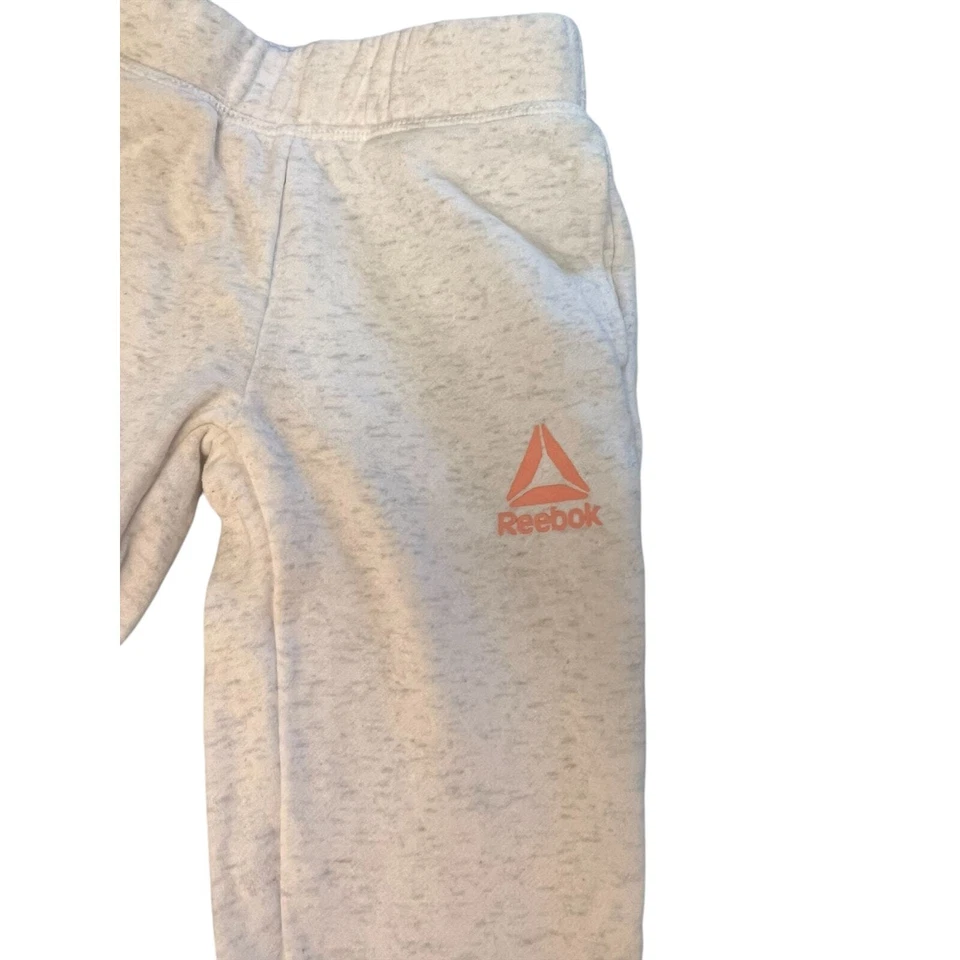 Pantalones deportivos Reebok para niñas talla 4-5 gris mezcla de algodón  Foto 3 de 4