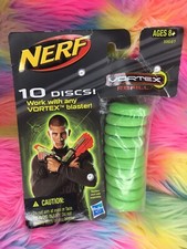Nerf Vortex Blaster Refill Discs 10-Pack Green New Unopened