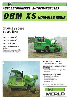 Equipment Data Sheet - Merlo - DBM XS Cement Truck - FRENCH lang Brochure(E6825)