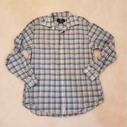Vineyard Vines Plaid 100% Cotton Murray Shirt szM - Picture 10 of 13