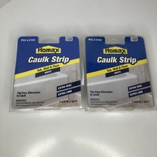 Homax 3071 Caulk Strips, 1-5/8" X 16' White Pack Of 2