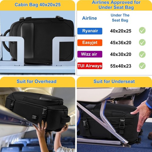 Kleiner Rucksack Handgepäck 20L USB Ladeanschluss Kurzreise Damen Herr - Bild 4 von 12