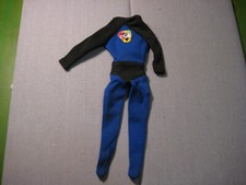 Vintage Ideal Original 1966 Captain Action Blue and Black Uniform Jumpsuit