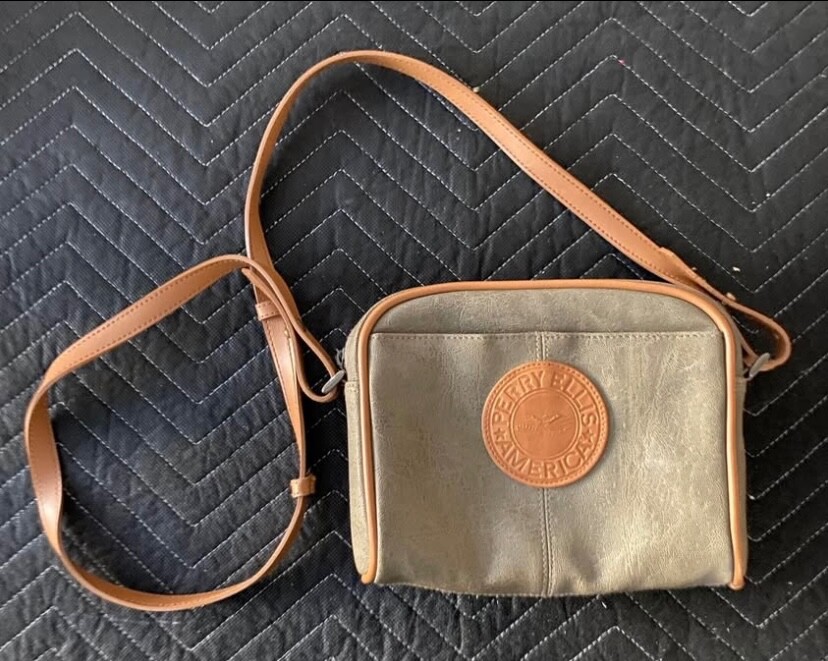 Perry Ellis America Brown Green Handbag New