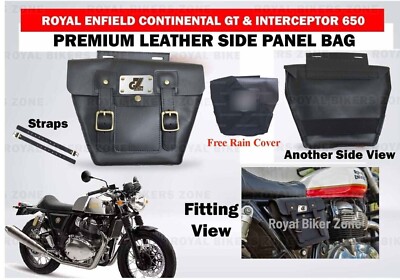 PREMIUM LEDER ''SIDE PANEL BAG FIT FOR ROYAL ENFIELD INTERCEPTOR 650 & GT650''