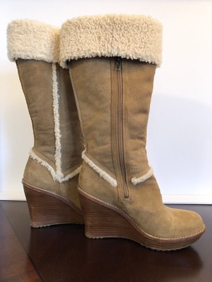 ugg tan wedge boots