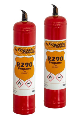Vulset R290 Koelmiddel – 370 G Gasfles + Afneemventiel + Vulslang Met Kogelkraan, Voor Airconditioning, Warmtepomp En Koelkast (7/16” NPT, 1/4” SAE)