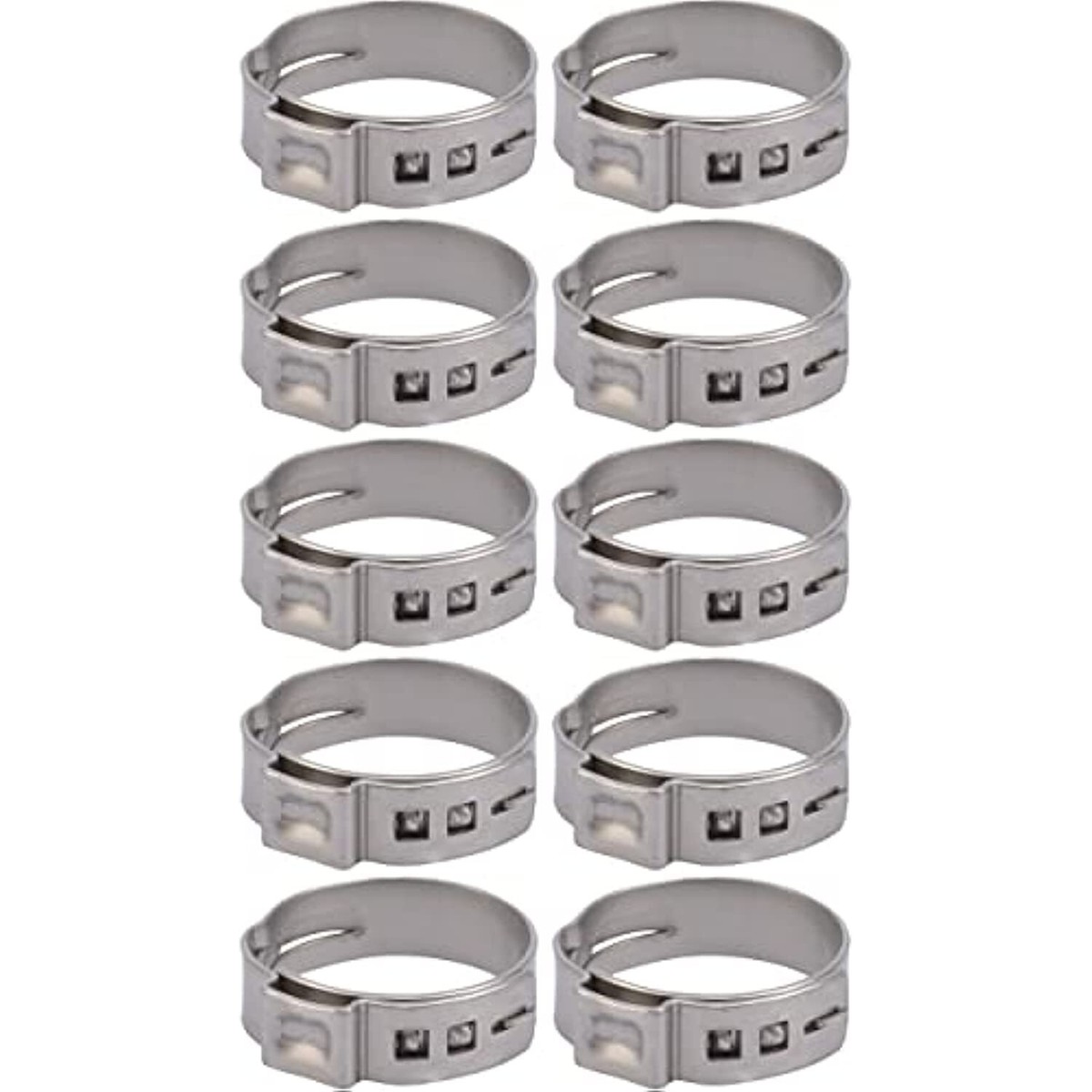 SharkBite Inch Clamp Ring, Pack of 10, Stainless Steel Plumbing