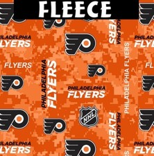NHL Philadelphia Flyers Digi Camo Fleece Fabric by the Yard