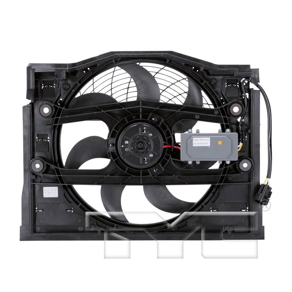 For 2001-2005 BMW 330i A/C Condenser Fan Assembly TYC 455WA63 2002 2003 2004 - Image 2 of 4