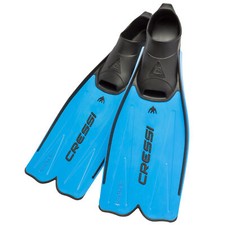 Used Cressi Rondinella Full Foot Fins - Blue, Size: 35/36