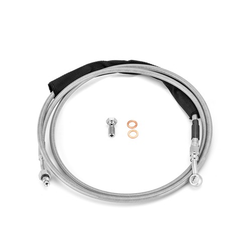 76" Stainless Steel Hydraulic Clutch Cable For 2015-2017 Harley CVO Softail FLSS - Picture 5 of 6