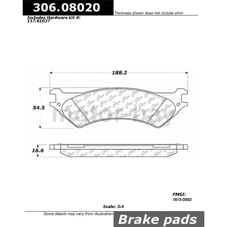 Pastillas de freno delanteras traseras para Ford E-350 Super Duty 2007 2006 2005 2004 2003 2002 Foto 4 de 4