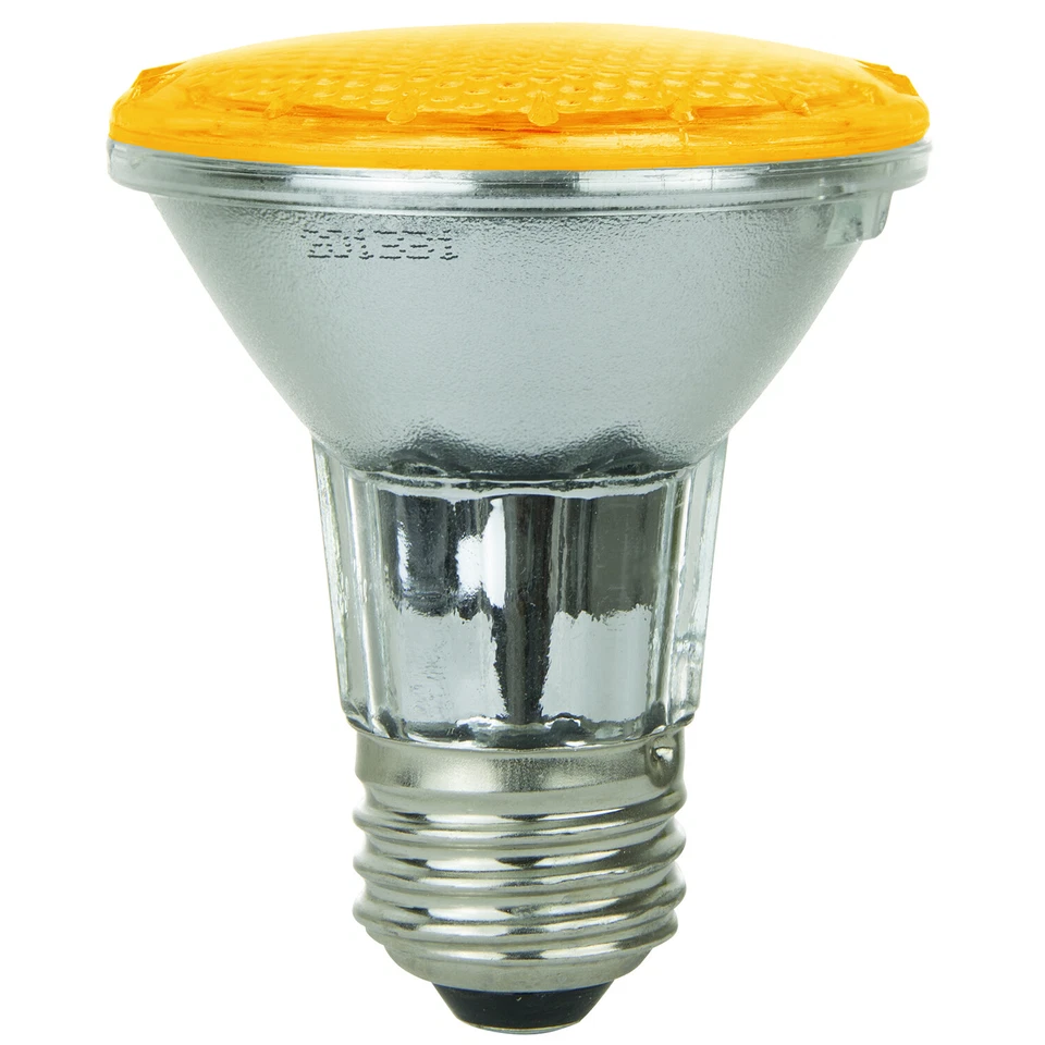 Sunlite Amber LED PAR20 Reflector LightBulb 3W 30000H Life Wildlife Friendly 6Pk - Image 2 of 4