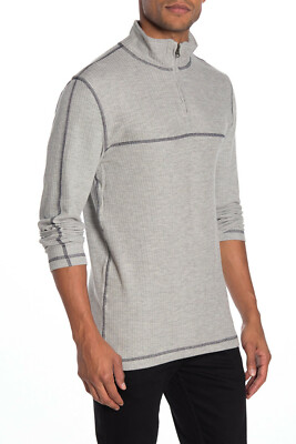 $59.50 Vintage 1946 Drop Needle 1/4 Zip Pullover,BLACK,L