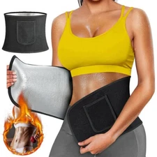 Suana HOT Sweat Premium Waist Trimmer for Men Women Sports Research Black Belts