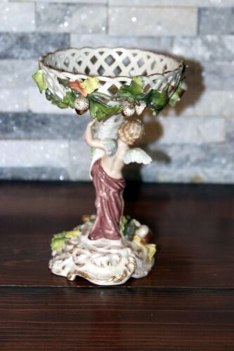 MEISSEN Compote with Acorns Cherub - Picture 4 of 12