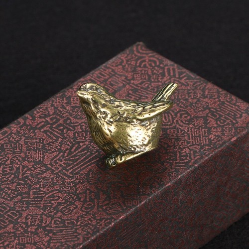 Brass Sparrow Figurine Statue Animal Figurines Toys House Desktop Decoration - Picture 5 of 6