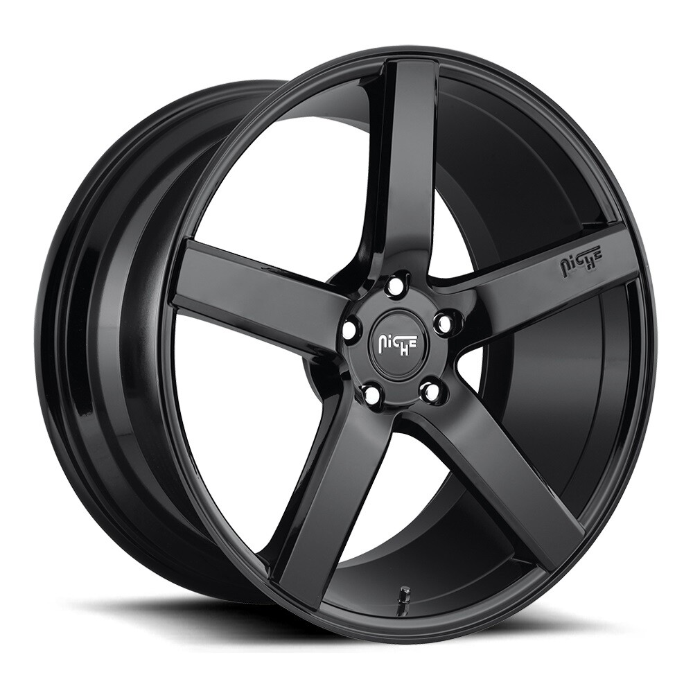 22x10 +35 Niche M188 Milan 5x5.0 Gloss Black Wheels (Set of 4)