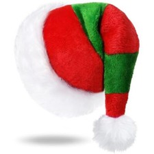 Christmas Hat Classic Santa Hat Thicken Velvet Comfort Xmas Red and Green
