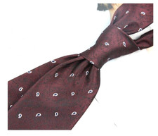 New Classic Polka Dot Red White JACQUARD WOVEN 100 Silk Men's Necktie Tie