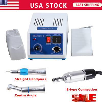 Dental Lab Marathon Electric Micromotor Polishing Unit / 35K rpm Motor Handpiece