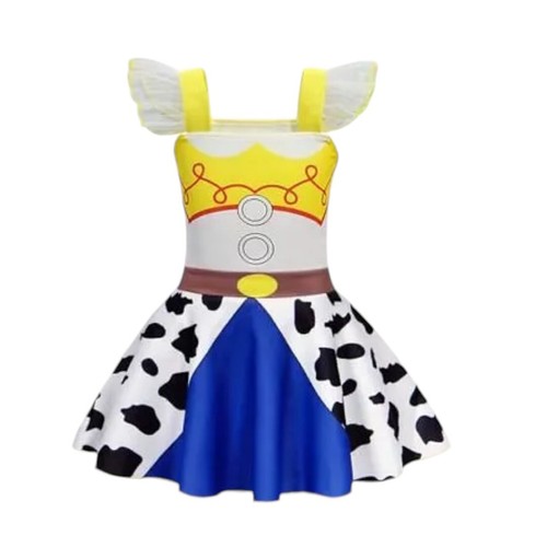 NWT Jessie Costume Girls Cowgirls Dress Up Birthday Ruffle Sleeve Size 11/12