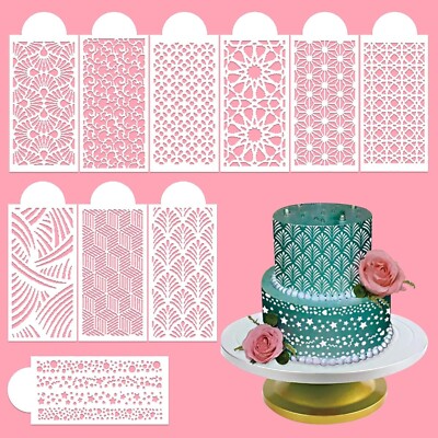 Torten Zubehör: 10 Schablonen für Kuchen & Fondant
