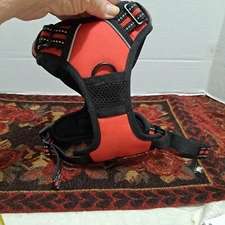 Red Black Padded Dog Harness Size Medium