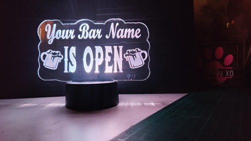 Open Bar Schild - Leucht LED Bar offen Personalisiert mit Ihrem Bar Namen Neon - Bild 6 von 6