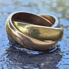Cartier Trinity Band Ring Rare Vintage Versio...