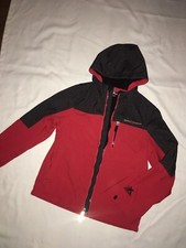Boys ZERO XPOSUR Light Jacket w/hood Red Size 14/16 Zipper Pockets VGC