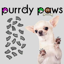 Soft Nail Caps For Dog Claws ( STEEL GREY ) * Purrdy Paws * 6 Sizes up to XXL