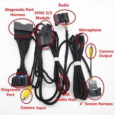 4" To 8" PNP Conversion Harness for F150 F250 2015-2019 No Factory SYNC to SYNC3