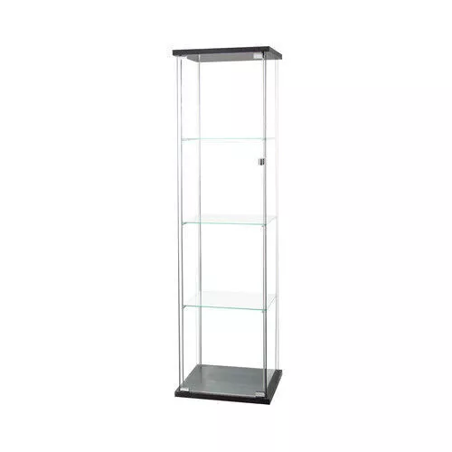 Glass Display Cabinet 4 Display Shelves Floor Standing w/Door Curio Bookshelf US - Picture 6 of 16
