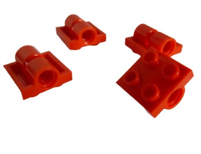 4 x LEGO  2817 System,Technik Doub. Bearing 2x2 in rot Neuware
