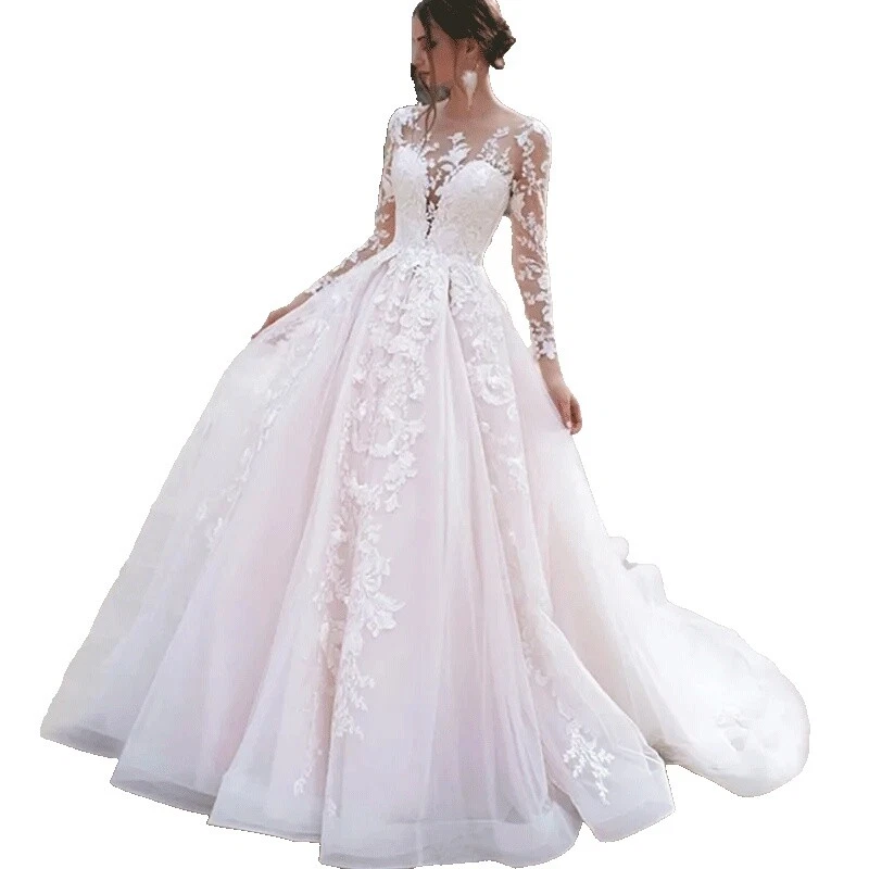 Vestido de encaje princesa de baile vestidos de novia