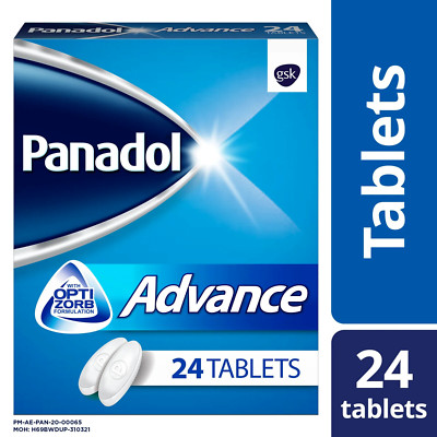 3 Pack of (24) PANADOL Advance Caplets Pain Reliever