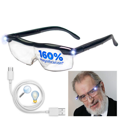 LED Magnifying Glasses Magnification, USB Bright Lighted