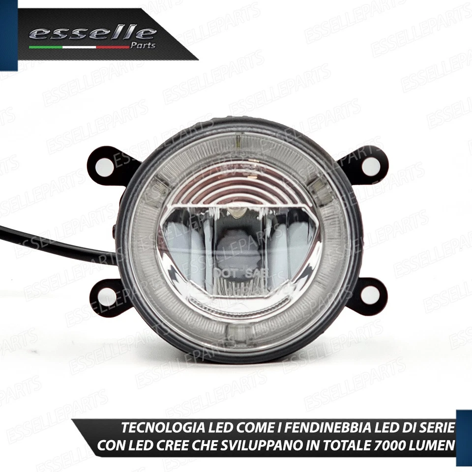 SET PROIETTORI LED FENDINEBBIA + DRL LED FORD FUSION FINO AL 09-2005 ARGENTO - Immagine 4 di 4