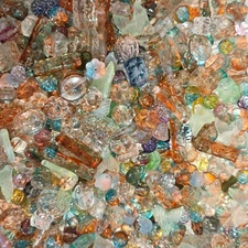 100g Glass beads lot jewelry making mix variety bead supplies Read Description