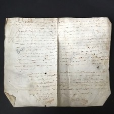 Handschrift Pergament 17. Jh. datiert 1600 notarielle Urkunde Inhalt zu bestimmen 17thC
