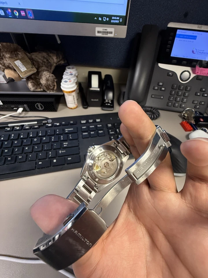 TOTALMENTE NUEVO Reloj Hamilton Caqui Aviación Piloto Automático 36mm Esfera Negra H76215130 Foto 4 de 4