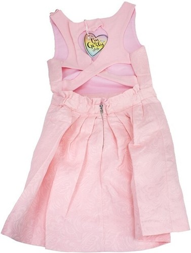 I'M A Girly Children Dress Pink Back Cut Flowers Pattern Size M - Picture 2 of 2