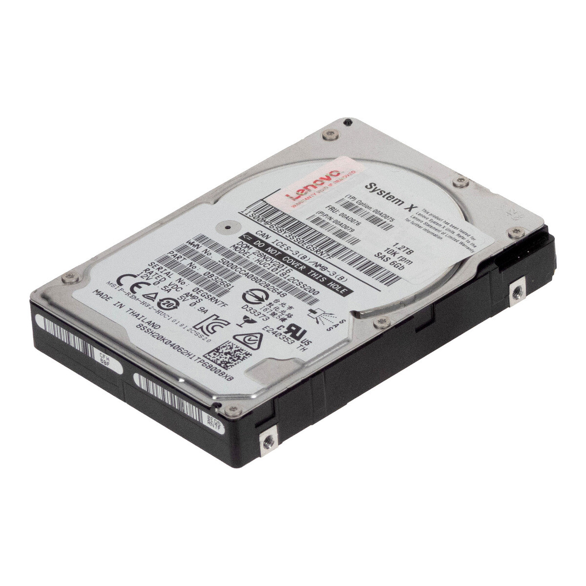 Hard Drive Lenovo 00AD076 00AD079 HUC101812CSS200 1.2TB 10K SAS-3