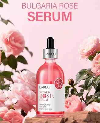 LAIKOU Bulgarian Rose Serum Hydrating Anti Aging Face Serum Brightening Serum 100ml