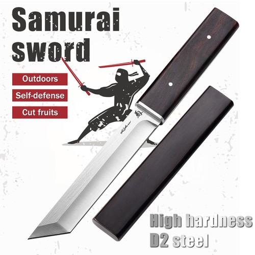 Full Tang Japanese Katana-Tanto Fixed Blade Knife Short Sword Katana Tactical - Picture 5 of 15