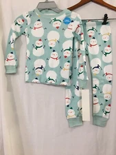 NWT Carter's Blue Snowman Pajamas Set kids Cotton Christmas 5,6,7,8,10,12,14