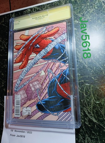 AMAZING SPIDER-MAN 700 CGC 9.6 SS STAN LEE x 3 QUESADA VARIANT RARE SPIDER EDGE - Picture 4 of 20